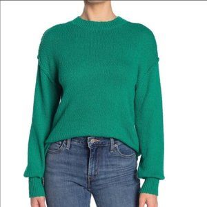 Abound Green Drop Shoulder Knit Sweater Size XS